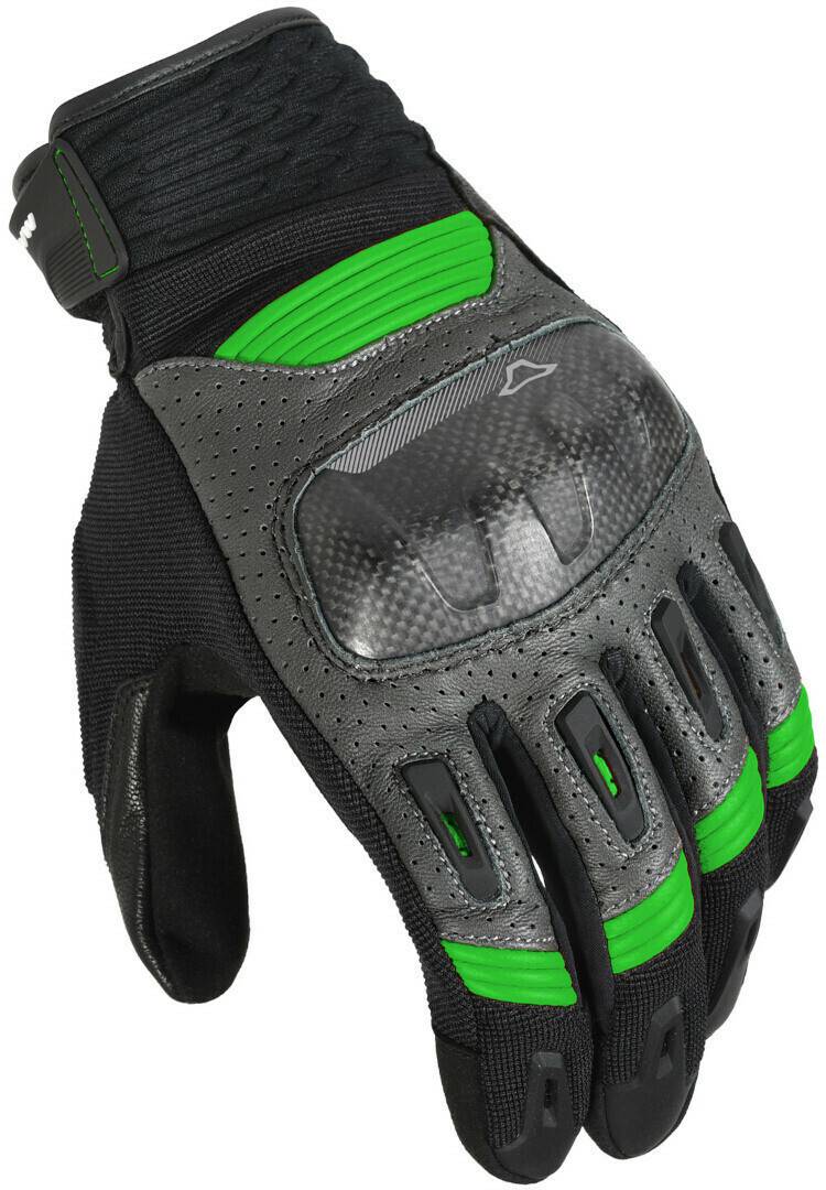 Motorradhandschuhe POCO Express Macna Rime perforierte Motorrad Handschuhe schwarz/grün