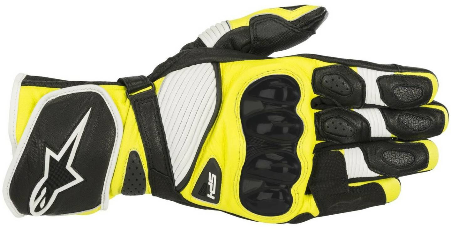 Motorradhandschuhe POCO Express Alpinestars SP-1 v2 Handschuheschwarz/weiss/gelb