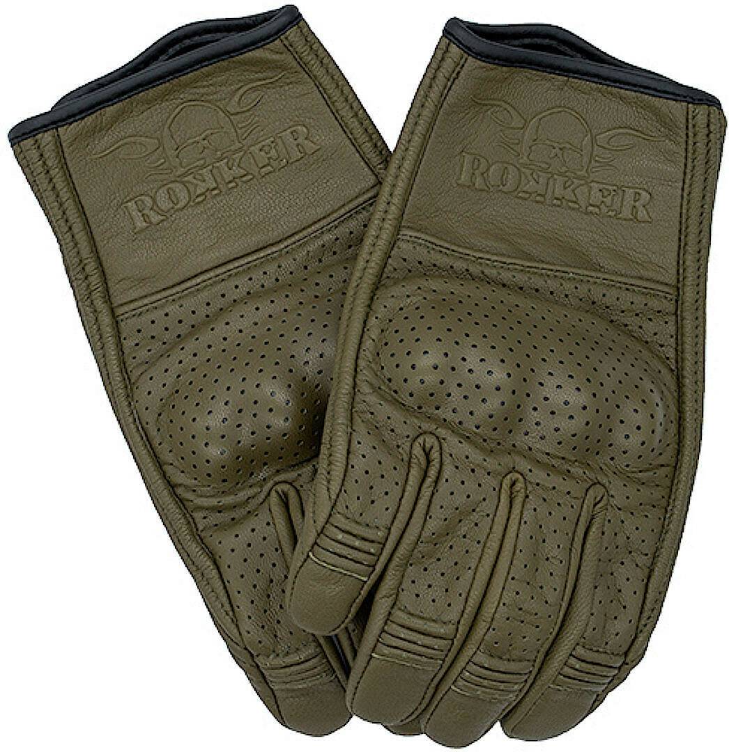 POCO Express Rokker Tucson perforiertes Handschuhe grün Motorradhandschuhe