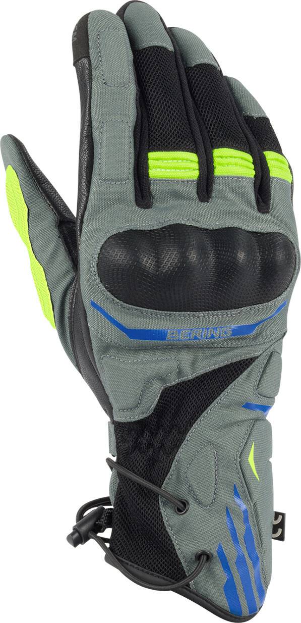 Motorradhandschuhe POCO Express Bering Bakundublack/grey/blue/fluo