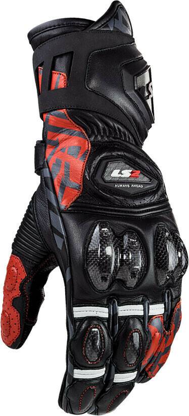 Motorradhandschuhe POCO Express LS2 Feng Racing Textil Glovesblack/red