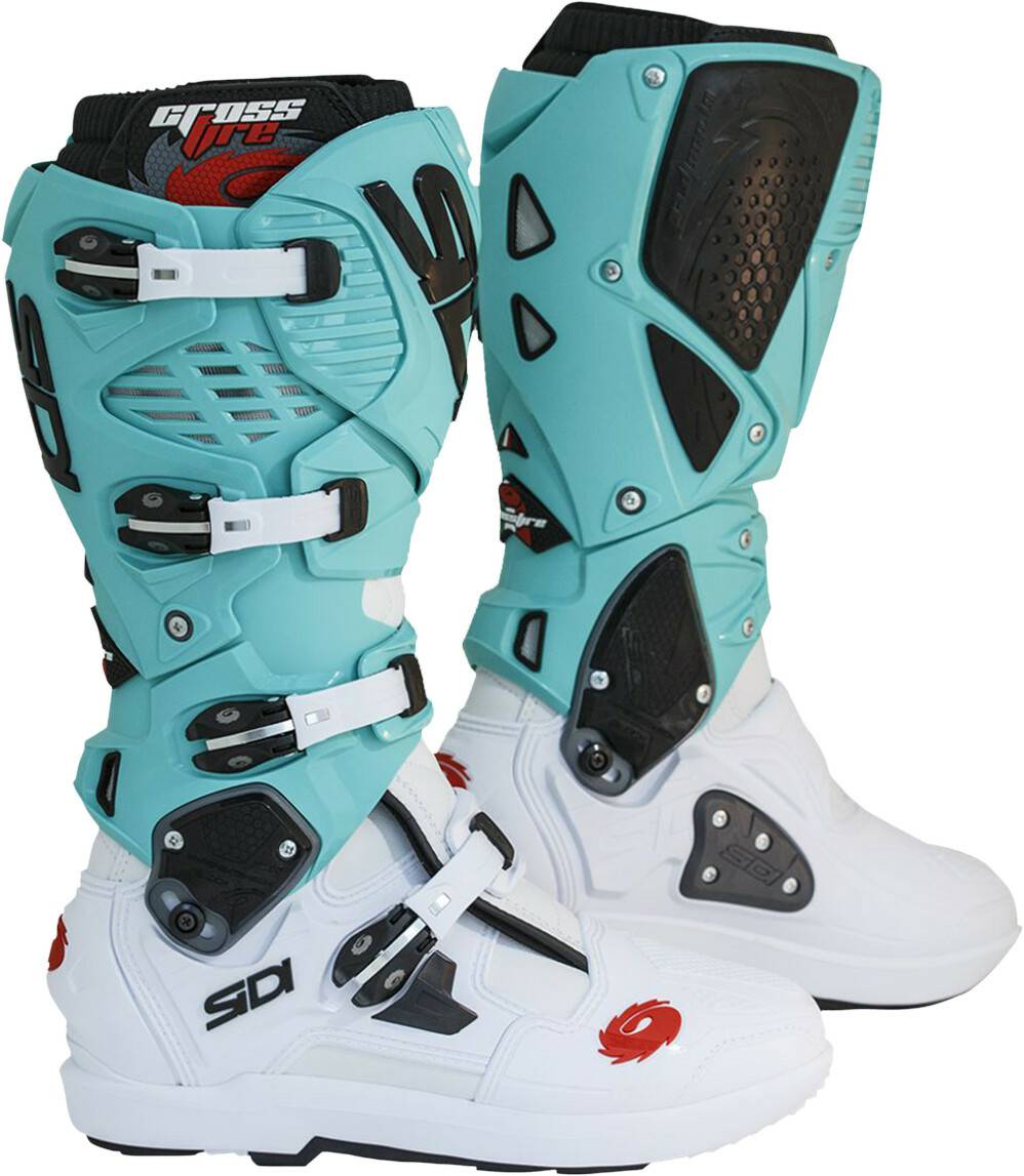 Motorradstiefel POCO Express Sidi Crossfire 3 SRSwhite/mint