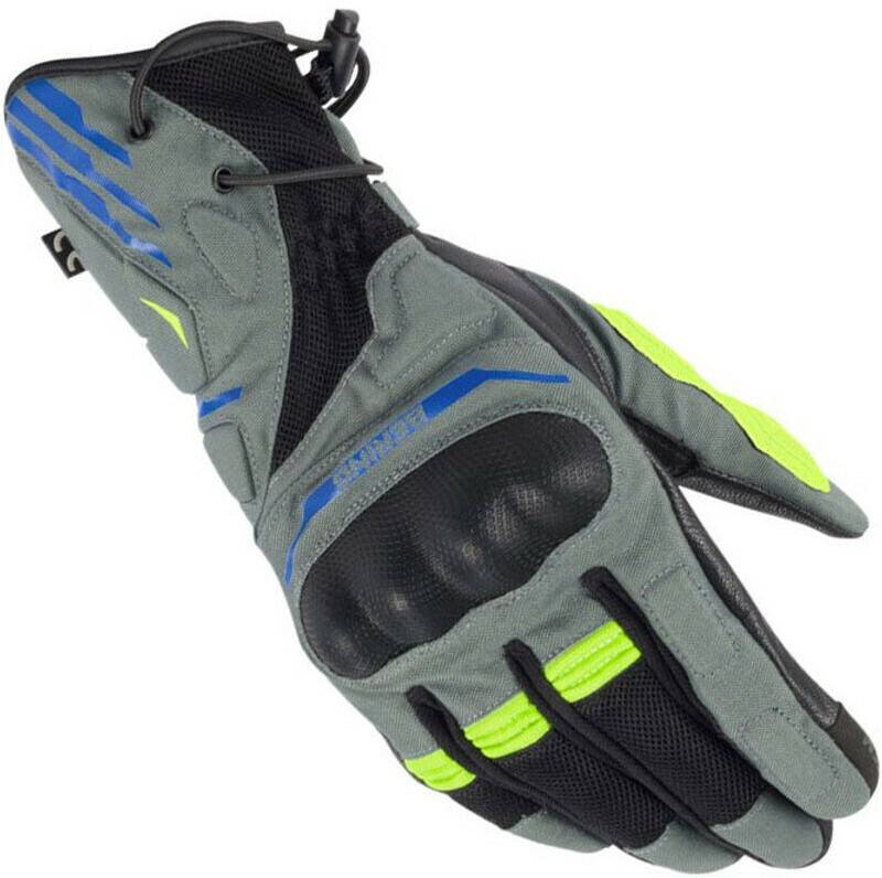 Motorradhandschuhe POCO Express Bering Bakundublack/grey/blue/fluo